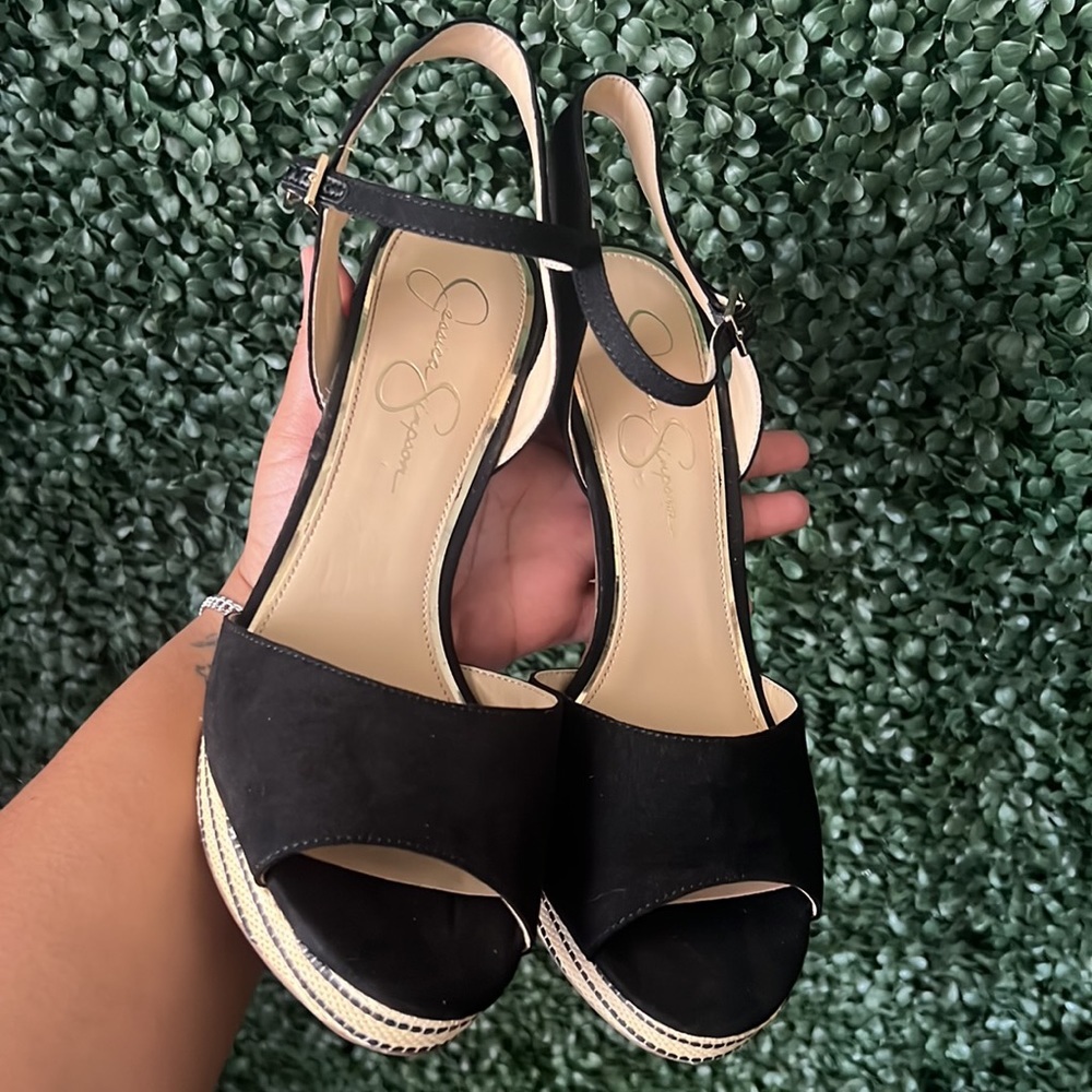 NWT Jessica Simpson Black Platform Sandals BOGO - Picture 4 of 5